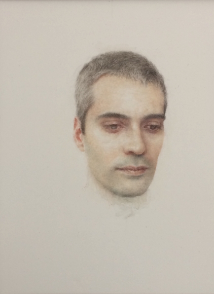 Robert Bauer, Joan, 2018, gouache on paper, 10 3/4 x 8 5/8 inches