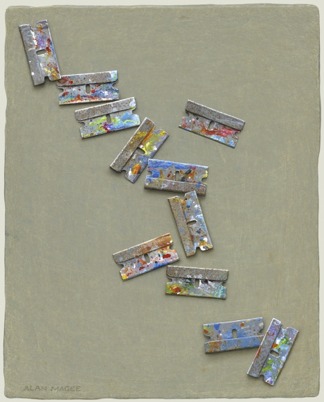 alan magee, Gratuity (SOLD), 2016, acrylic on panel, 10 x 8 inches