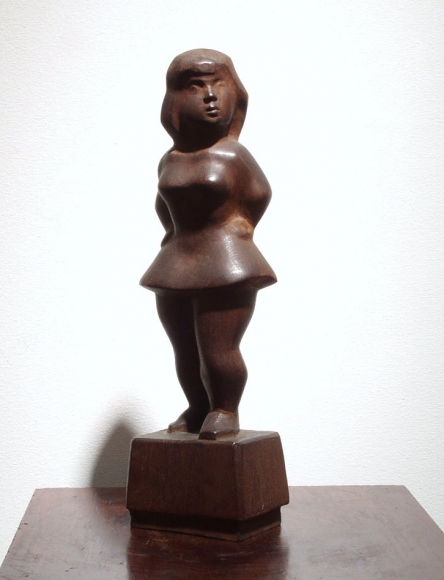 chaim gross, Circus Girl, 1938, wood, 14 h x 4 w x 3 d inches