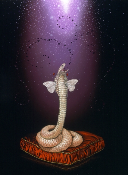 Maria Tomasula, The Fabulous Confession I, 2004, oil on panel, 48 x 36 inches