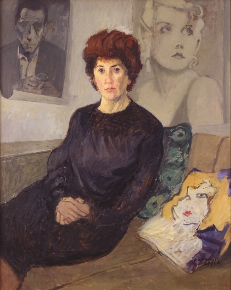raphael soyer, Portrait of Maureen Stapleton, 1968, oil on canvas, 40 x 32 inches