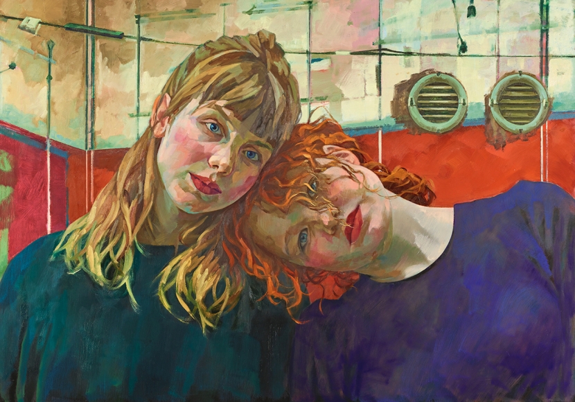 Xenia Hausner, Pompeii (SOLD), 2019, oil on Dibond, 45 2/3 x 65 1/3 inches