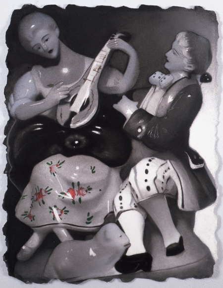 Susan Hauptman, Still Life (Rainbow's End, Staten Island No. 3), 2008-2009, charcoal on Twinrocker paper, 22 1/2 x 17 1/2 inches