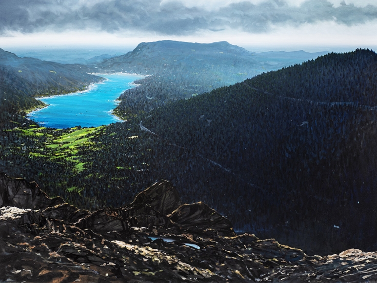 Tula telfair, The Quest to Recall Discoveries, 2019, oil on canvas, 60 x 80 inches