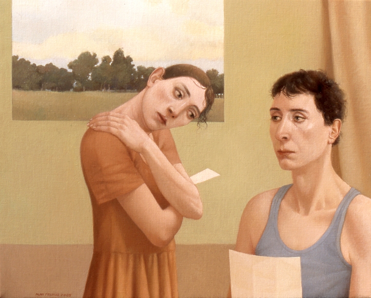 Alan Feltus, Letters, 2005, oil on linen, 23 5/8 x 29 1/2 inches