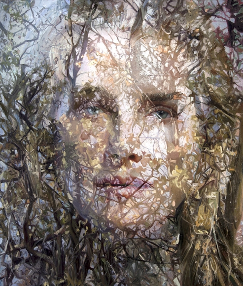 alyssa monks, Awakened (SOLD), 2016, oil on linen, 66 x 56 inches