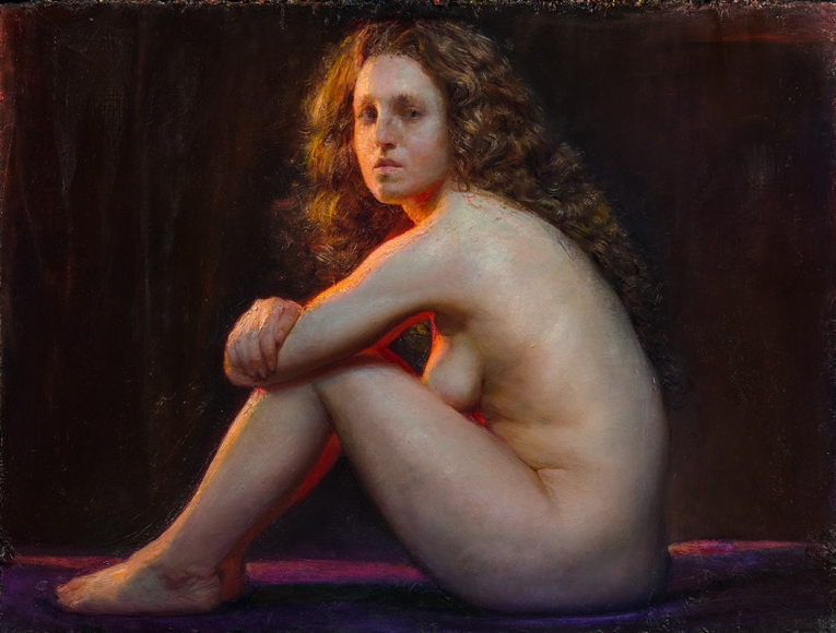 Steven Assael, Aslan, 2014, oil on board, 18 x 24 inches