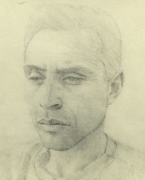 robert bauer, Orlando III, 2001, graphite over gesso on paper, 10 x 8 1/2 inches