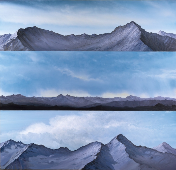 Tula Telfair, Intimacy Gradient II, 2011, oil on three canvases, 80 x 84 inches