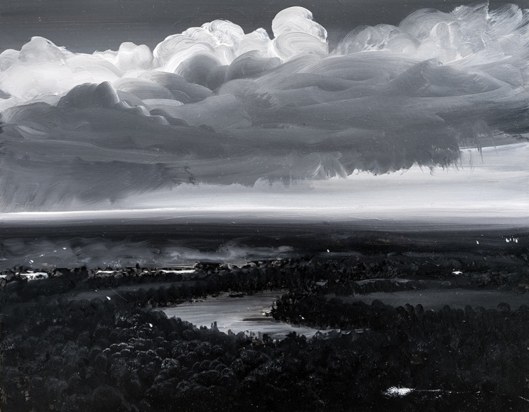 tula telfair, Remembered African Landscape 1, 2018, oil on panel, 11 x 14 inches