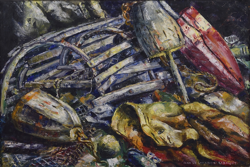 Ivan Le Lorraine Albright, Lobsterman's Catch, 1940, oil on canvas, 20 x 30 inches