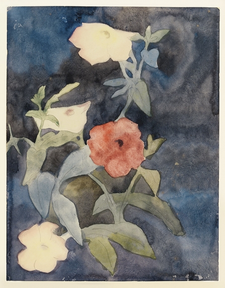 charles demuth, Flowers, c.1915 watercolor on paper 10 7/8 x 8 3/8 inches
