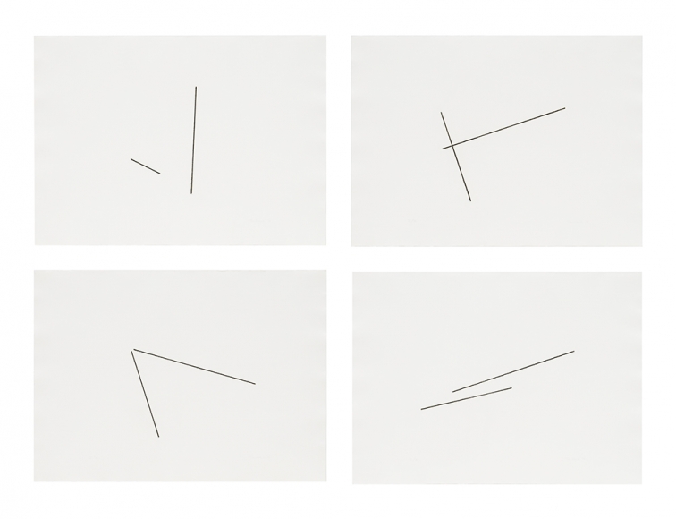 Four Variations of Two Diagonal Lines, 1976