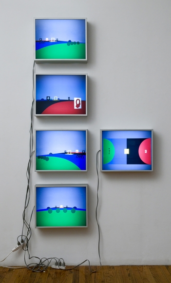 Untitled, 2000 set of five transparencies in Duratron lightboxes