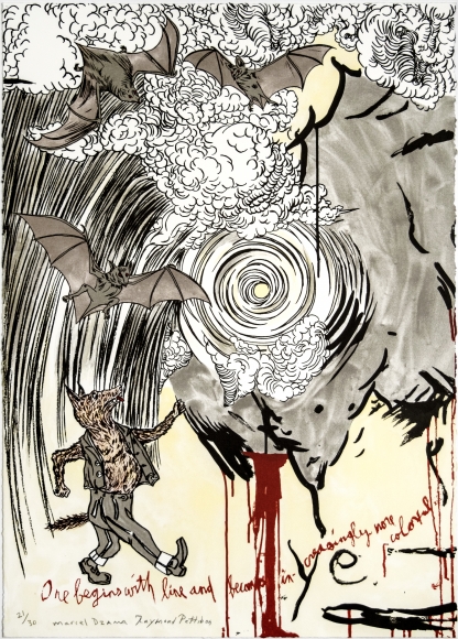 Marcel Dzama and Raymond Pettibon Untitled, 2021
