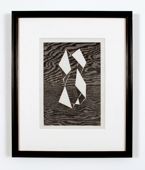 Astatic, 1944 woodcut from plywood on Japanese nacre kozo paper