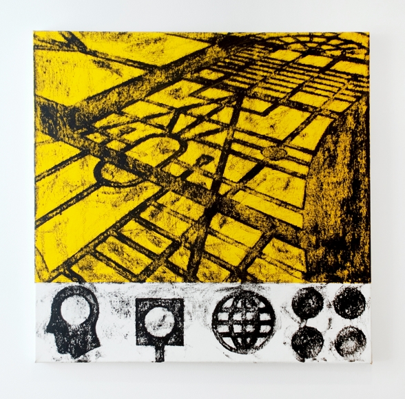 Untitled, 1990 oilstick and acrylic on canvas multiple