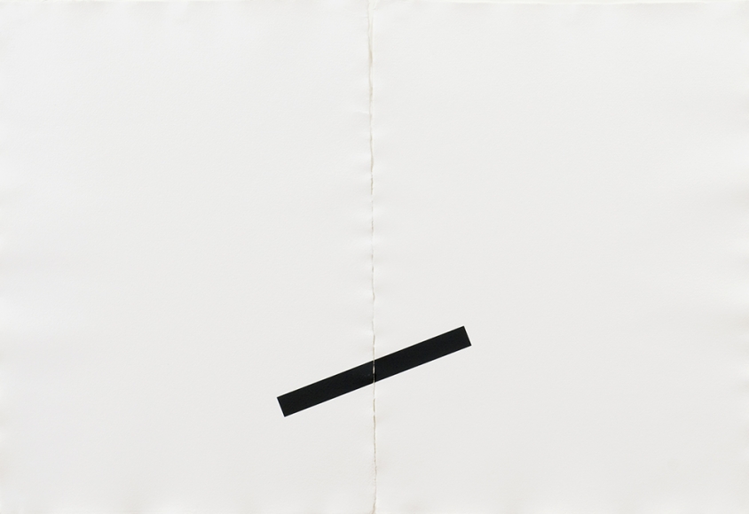 Print, 1976 screenprint printed in black on two sheets of handmade paper