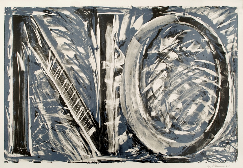 No, 1981 two color lithograph