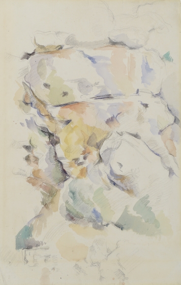 Rocks near the Caves above Chateau Noir bu Paul Cezanne