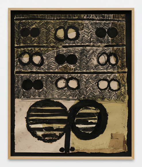 BRINTZ GALLERY, IRVIN PASCAL, Switched off, 2018, Chinese ink, Pigment stick, charcoal, detritus on collaged paper, 30 by 24 inches, Unique Art