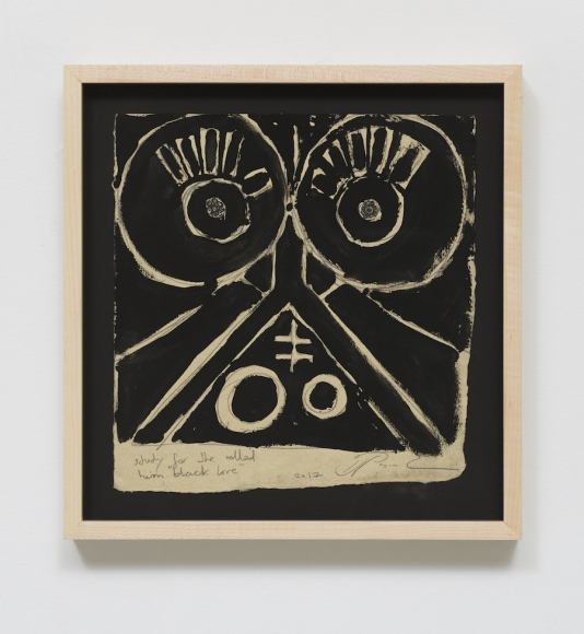 BRINTZ GALLERY, IRVIN PASCAL, Study for, she called him black love, 2017, Pencil, pigment, resin oil medium, ink on cotton rag paper, 10 1/2 by 10 inches, Unique Art