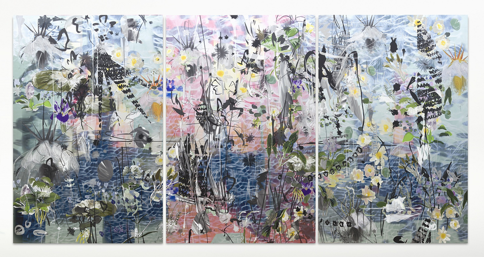 Petra Cortright 1080 Gameshark+codes@albaquerque!!!, 2017 Digital painting on anodized aluminum