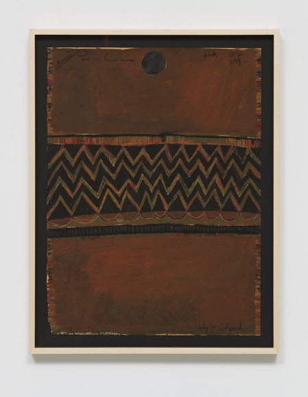 BRINTZ GALLERY, IRVIN PASCAL, Study for Godspeed, 2019, Oil pastel, gouache, acrylic and amalgamated media on cotton paper , 25 1/2 by 18 1/2 inches, Unique Art