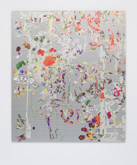 Petra Cortright "Dragonball Z," stations FUHITSU (France) "HUNTING NEBRASKA", 2019 Digital painting on anodized aluminum