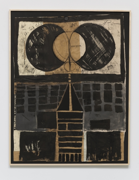 BRINTZ GALLERY, IRVIN PASCAL, Oldie but Goldie (LA19), 2019, Ink, charcoal, graphite on collaged paper, 71 1/2 by 55 3/4 inches, Unique Art