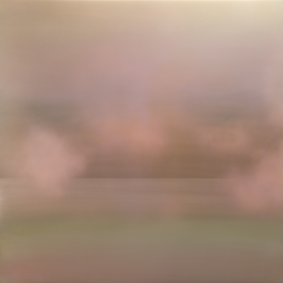 BRINTZ GALLERY, MIYA ANDO, Tasogare (Dusk) 9.19.4.4.1.M.1.2.3.4.9.47.G.1, 2019, Pigment, urethane, silver, mica, dye, resin, and aluminum, 48 by 48 inches, Unique Art