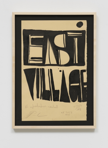 BRINTZ GALLERY, IRVIN PASCAL, No introduction needed (NY 2018, PH15), 2018, Sumi ink on paper, 19 1/2 by 13 inches, Unique Art