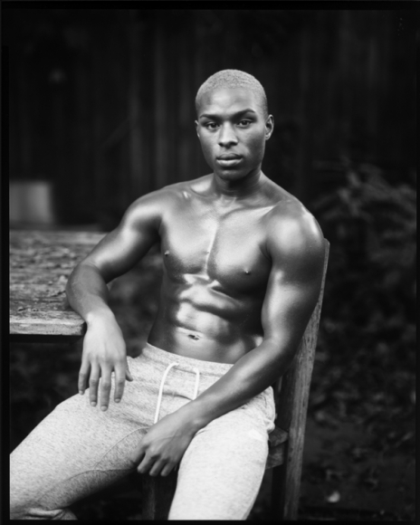 Man in sweatpants by Benjamin Fredrickson