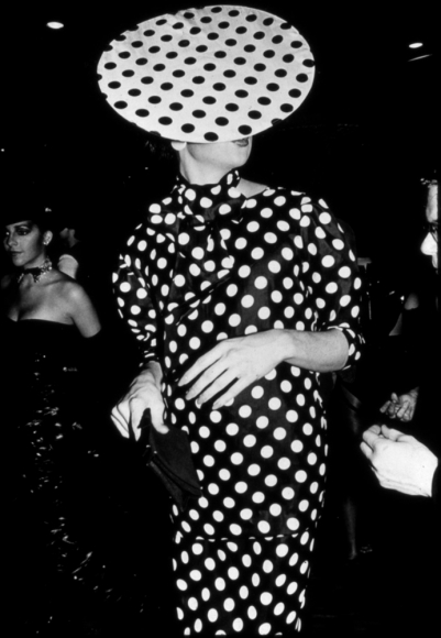 Man in polka dot dress by Len Speier