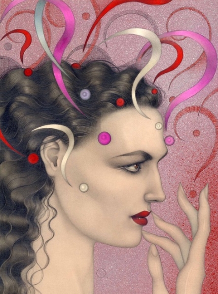Drawing of woman by Mel Odom