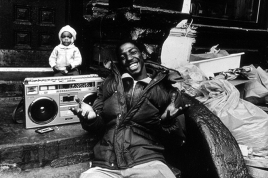 Children with radio by Len Speier