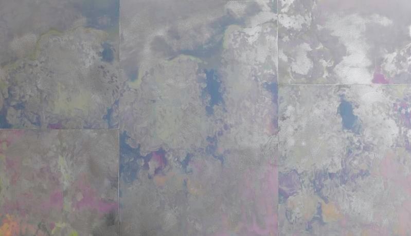 Toby Ziegler. Chemical/Electronic Boundary, 2015. Oil on aluminium, 100 x 173 cm. Courtesy of the artist and PKM Gallery.