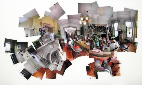 Byron Kim. What I See (Messy Table, Kitten, Fish, My Kitchen, Park Slope, Brooklyn), 2006. Digital C-print, 126.7 x 208.4 cm.