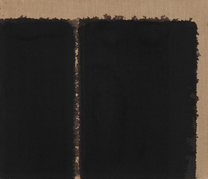 Yun Hyong-keun. Burnt Umber & Ultramarine, 1993. Oil on linen, 45.5 x 53 cm. Courtesy of Yun Seong-ryeol & PKM Gallery.