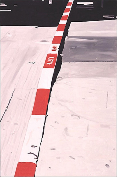Koen van den Broek. Interruption, 2004. Oil on canvas, 210 x 140 cm. Courtesy of the artist & PKM Gallery.