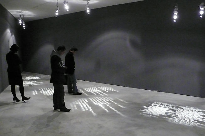 Sanghee Song. Evening Primrose, 2006. Installation- 8 lamps, films, 8 photos/texts, Size variable. Courtesy of the artist & PKM Gallery.