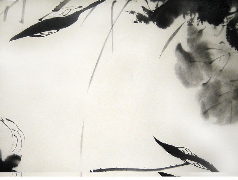 Zhou Tiehai. Lotus, 2008, Acrylic (airbrush) on canvas, 160 x 80 cm. Courtesy of the artist & PKM Gallery.