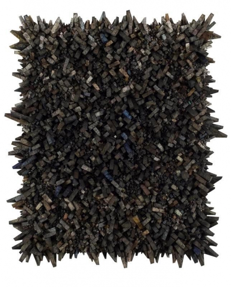 Kwang Young Chun. Aggregation18-JA009, 2018. Mixed media with Korean mulberry paper, 182 x 163 cm. Courtesy of the artist & PKM Gallery.