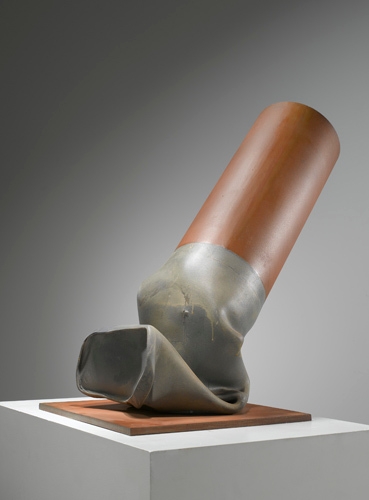 Claes Oldenburg. Fagend Study – Half Scale, 1973-75. Lead and steel filled with polyurethane foam, 73 cm x 73.3 cm x 46 cm. © 1973 Claes Oldenburg Photo courtesy Pace Gallery.