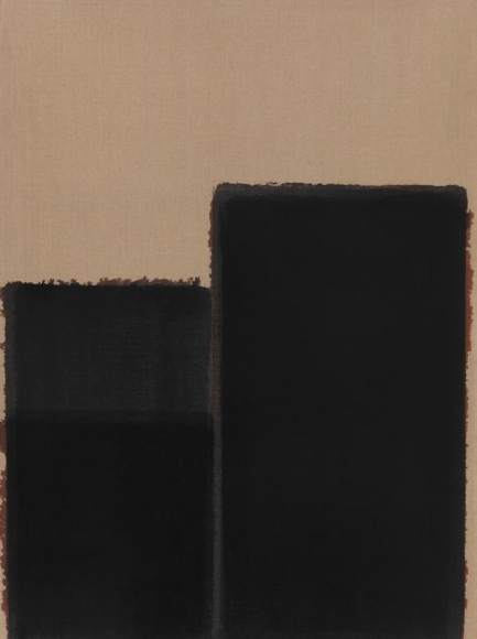 Yun Hyong-keun. Burnt Umber & Ultramarine, 1991. Oil on linen, 130.5 x 97.5 cm. Courtesy of Yun Seong-ryeol & PKM Gallery.