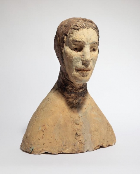 Kwon Jin Kyu. Woman with a scarf, circa 1969. Terracotta, 45.0(h) x 36.0 x 26.0 cm. Private Collection. Courtesy of Kwon Jin Kyu Commemoration Foundation & PKM Gallery.