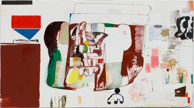 HYUNJIN BEK. Painting 1-02 for UnemploymentBankruptcyDivorceDebtSuicide Rest Stop, 2017, Oil on oil paper for oil paint, 130 x 240 cm (Frame: 137.2 x 242.7 x 4.7 cm). Courtesy of the artist & PKM Gallery.