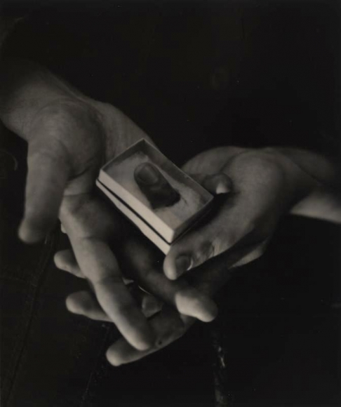 Hernan Bas. A brief suspension of disbelief (the gift), 2012. Gelatin silver print, 14.6 x 12.2 cm (image) x 29.5 cm (framed). Courtesy of the artist & PKM Trinity Gallery.