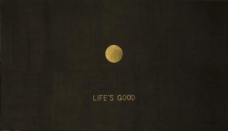 Park Chan-Kyong. Sixteen by Nine_Life's Good, 2010. India ink on canvas, 90 x 160 cm. Courtesy of the artist & PKM Gallery.