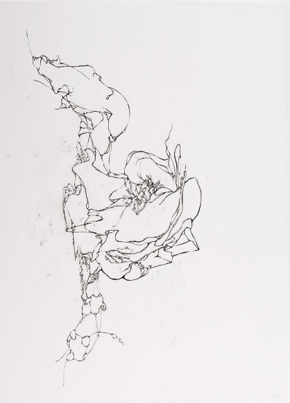 Lee Bul. Untitle, 2007. India ink on semi-lucent paper, 115 x 85 cm.